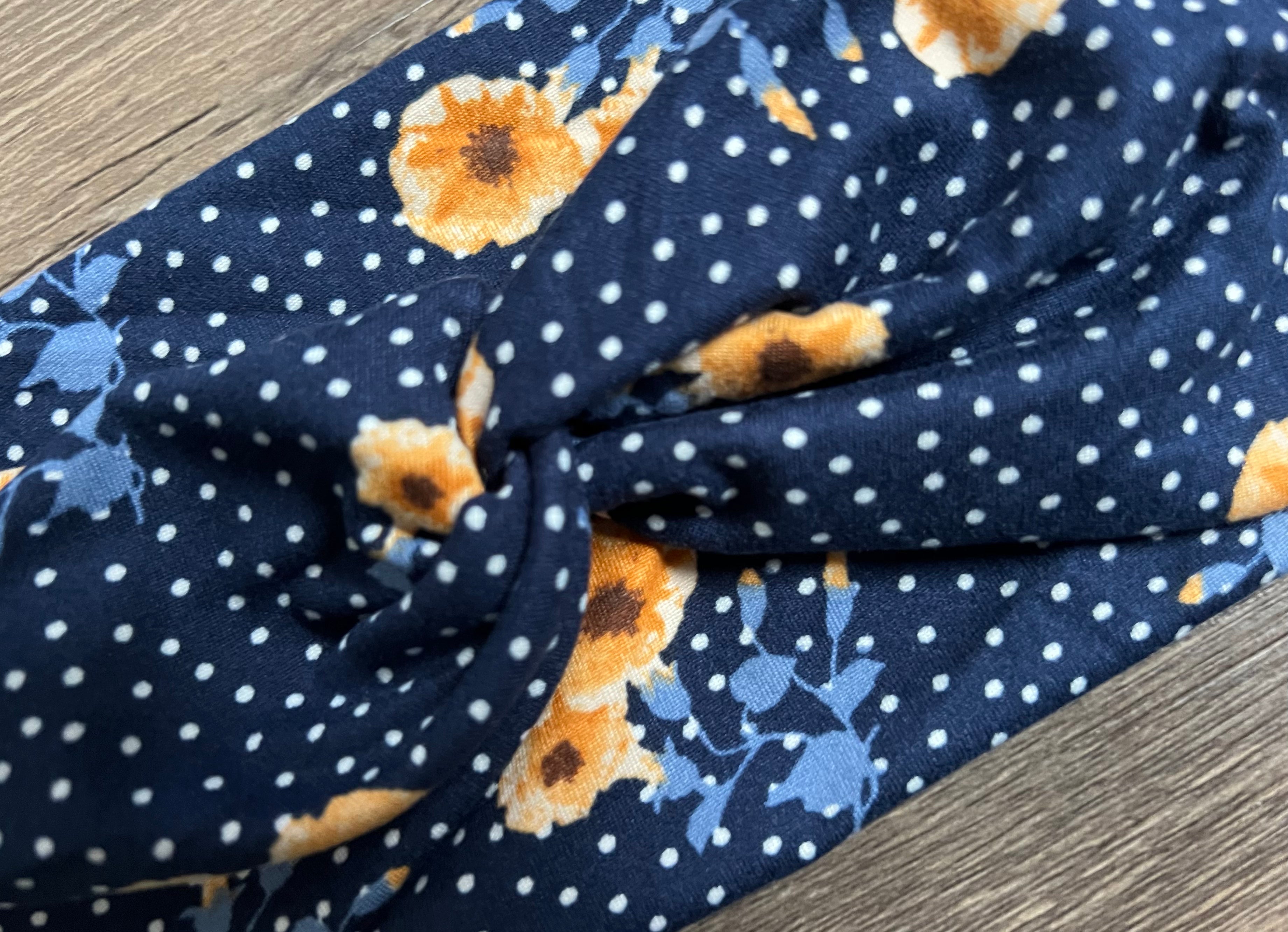 Blue Dotted Floral