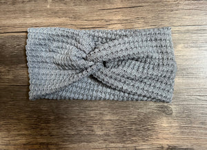 Gray Chunky Waffle Knit