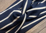 Load image into Gallery viewer, Navy Ribbed Stripes
