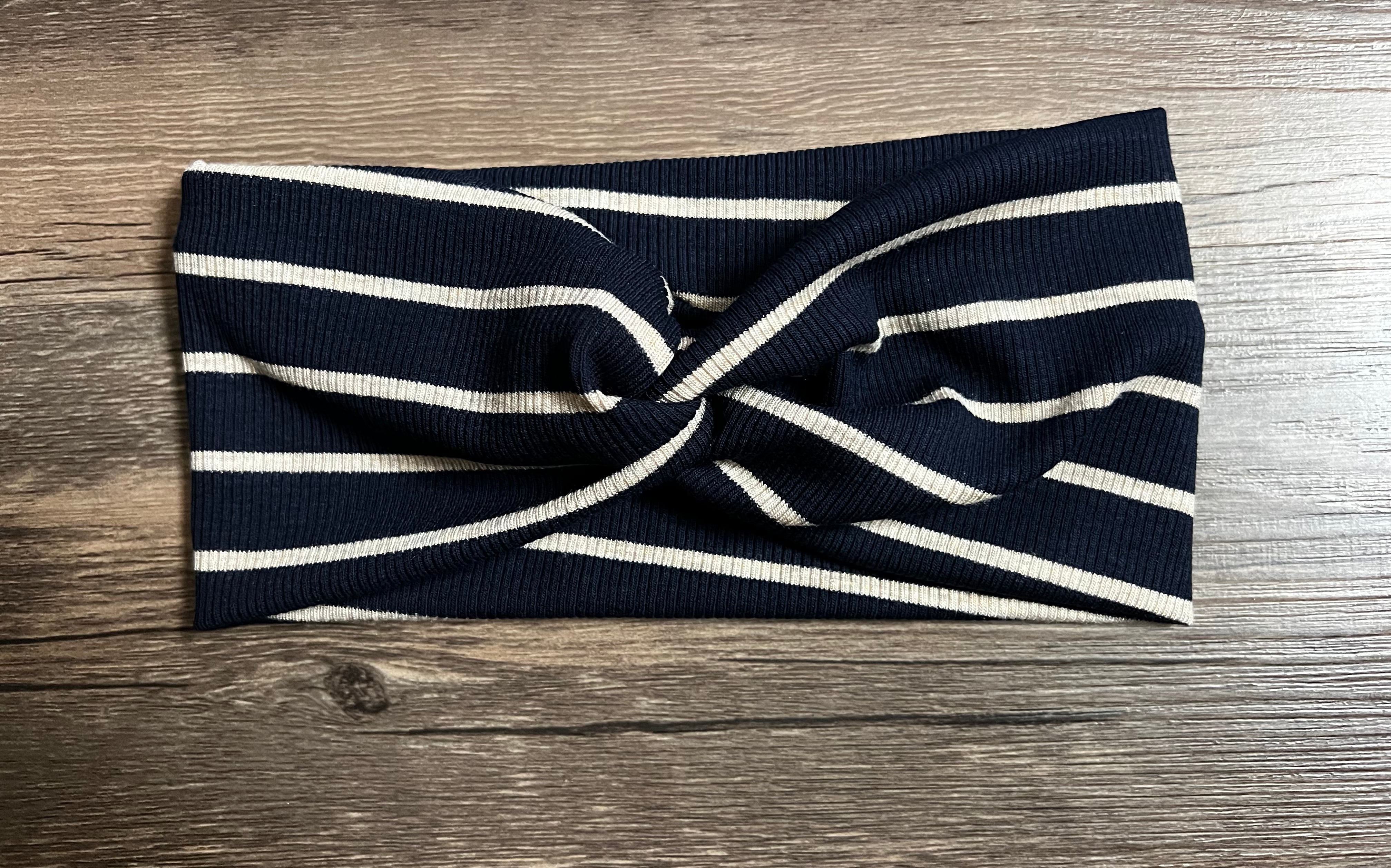 Navy Ribbed Stripes
