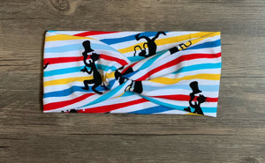 Dr. suess turban headband,  Dr. Suess knotted headband, Cat in the hat  headband,  wide headband, twisted cat in the hat headband