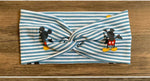 Load image into Gallery viewer, Mickey Mouse turban headband, knotted headband, yoga headband, exercise headband, Mickey mouse gift, disney baby headband, Mickey headband
