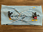 Load image into Gallery viewer, Mickey Mouse turban headband, knotted headband, yoga headband, exercise headband, Mickey mouse gift, disney baby headband, Mickey headband
