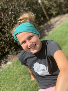 Turquoise turban headband, blue baby headband, turban for baby, exercise headband, nurse headband, yoga headband, woman&#39;s gift