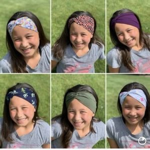 Light gray turban headband, gray knotted headband, baby turban headband, wide headband, solid yoga headband, top knot, bow tie headband