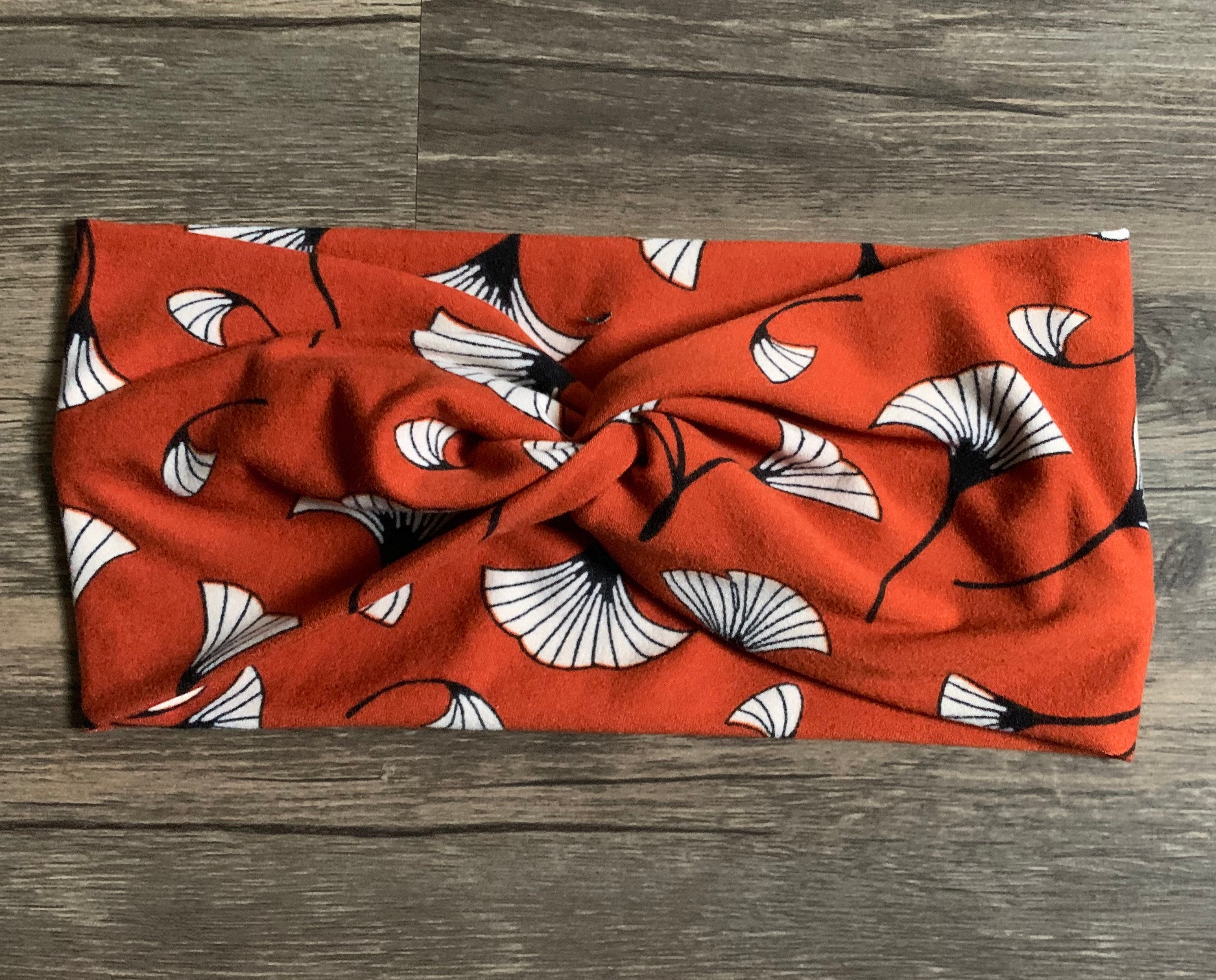 Rust turban headband, top knot headband, turban for baby, exercise headband, nurse headband, yoga headband, Fall accessory