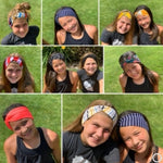 Load image into Gallery viewer, Ohio State turban headband; OSU knotted headband; college headband; sport headband; favorite team headband
