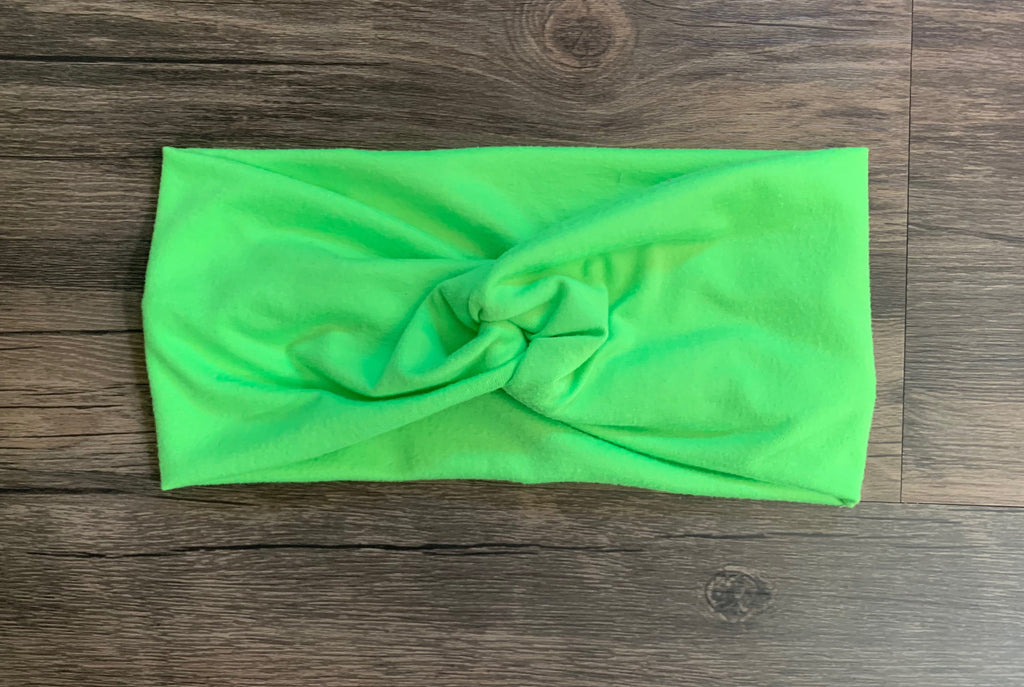 Lime green turban headband, solid baby headband, lime turban for baby, exercise headband, nurse headband, yoga headband, woman&#39;s gift