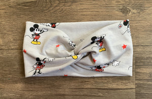 Mickey and Minnie Mouse turban headband, knotted headband, Disney headband, exercise headband, Mickey mouse gift, Women&#39;s mickey headband