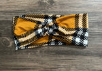 Load image into Gallery viewer, Black and Mustard Plaid
