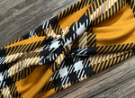 Load image into Gallery viewer, Black and Mustard Plaid
